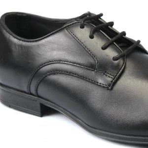 Men's Formal Black Leather Laceup Shoe With Bella